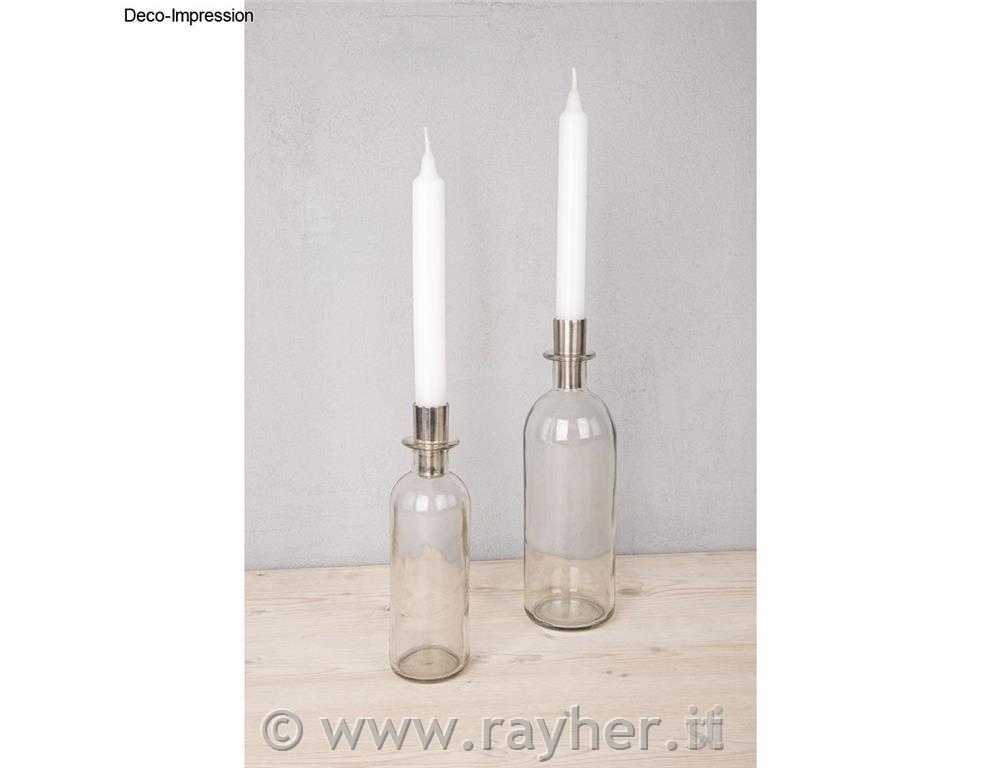 Vaza steklenica, 16cm, 225ml