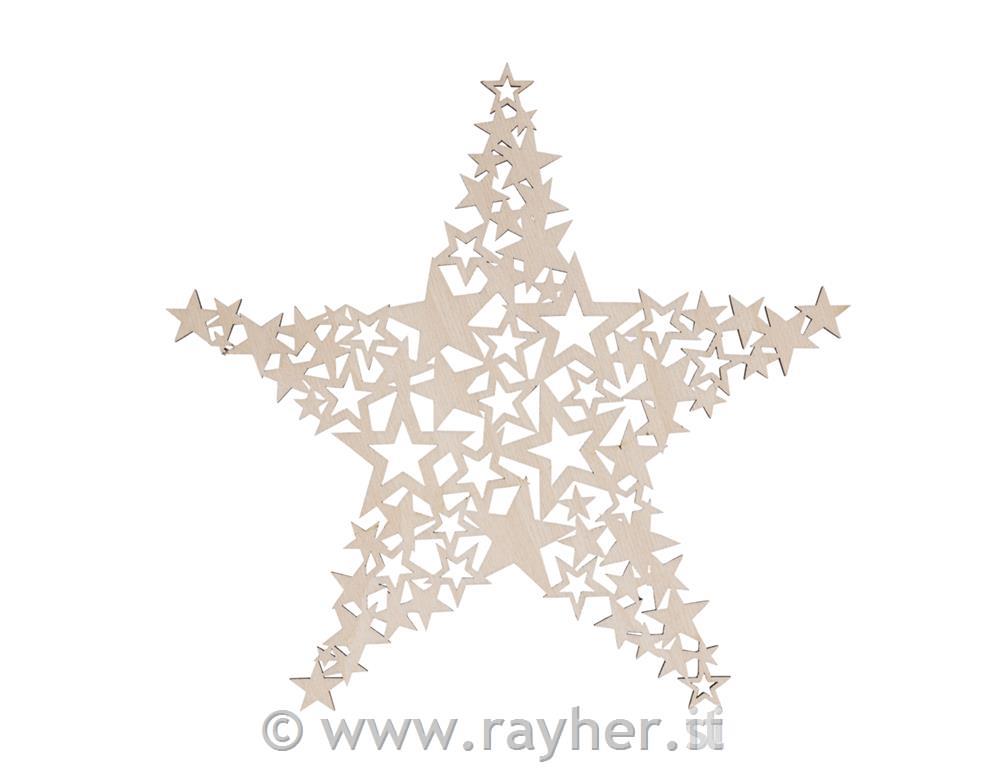 Stella in legno 21,7 cm