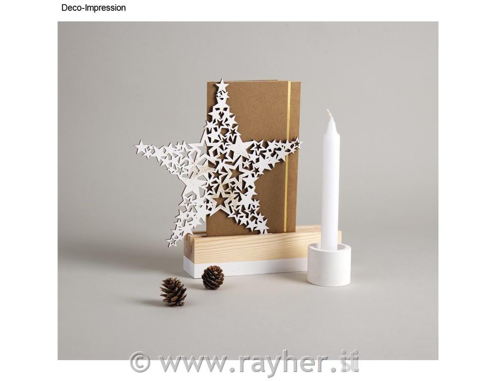 Stella in legno 21,7 cm