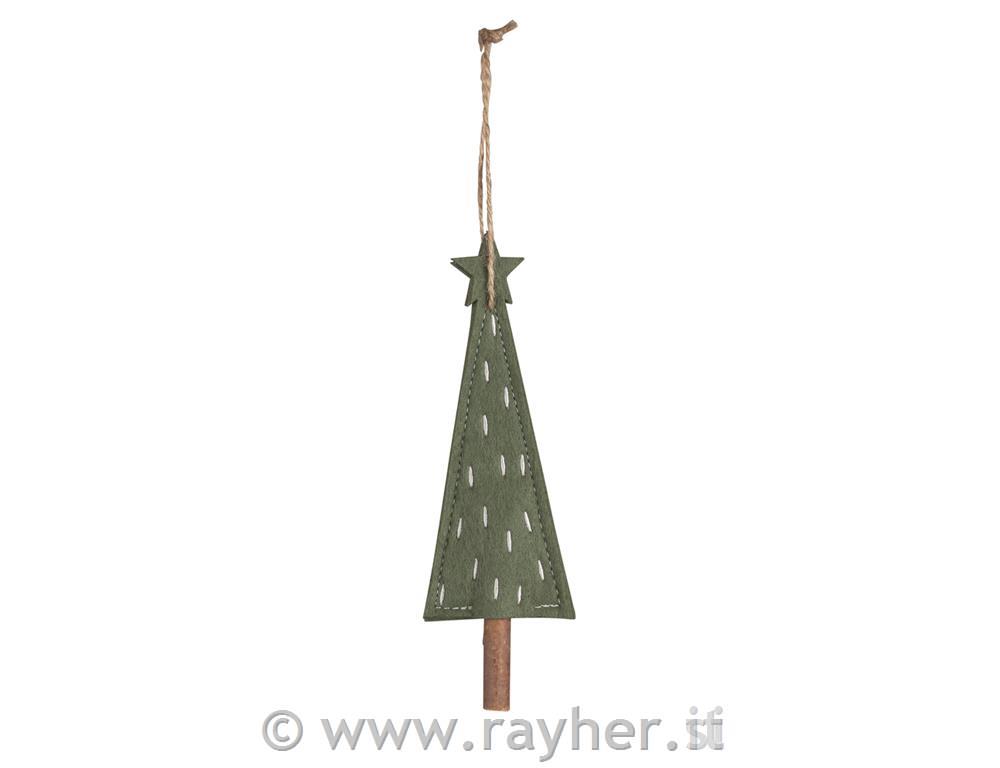 Ciondolo per albero di Natale in feltro6x17 cm