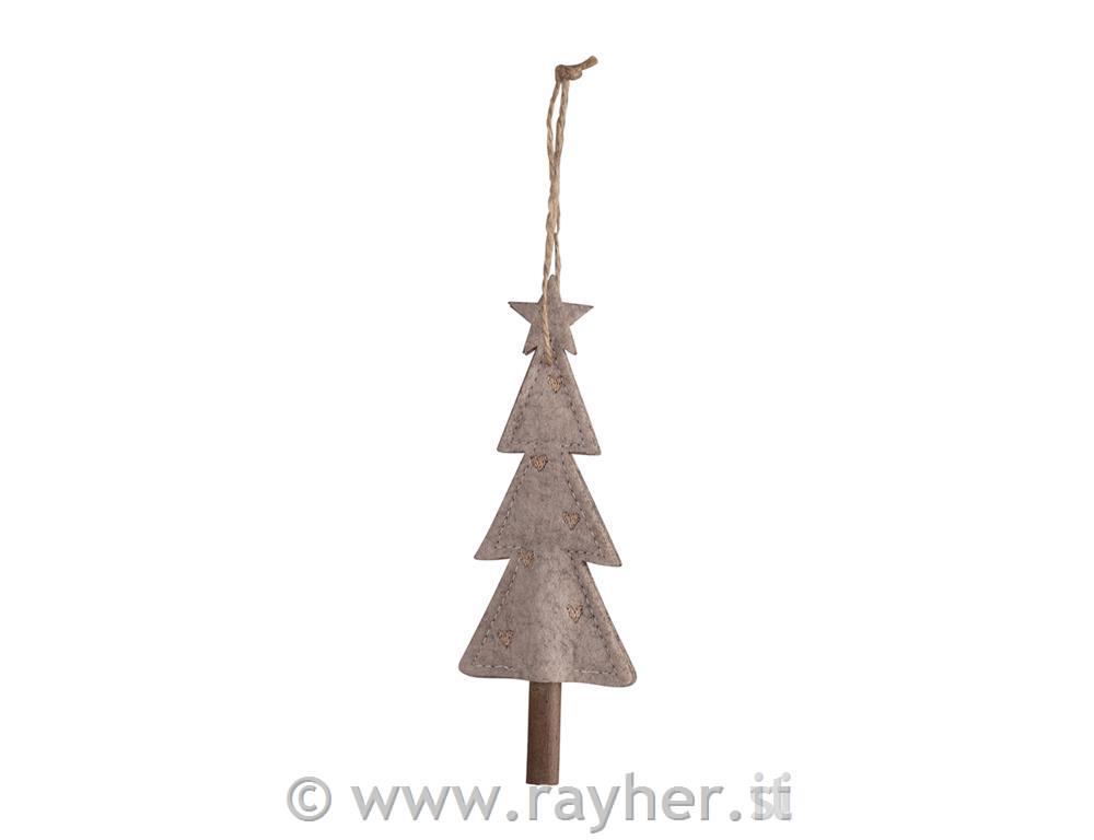 Ciondolo per albero di Natale in feltro6x17 cm