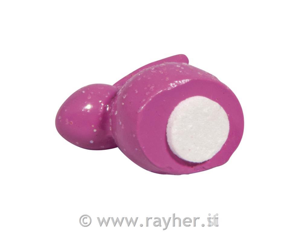 Polyresin rabbits, coloured, 2x1.8cm, colour-assorted, box 6pcs