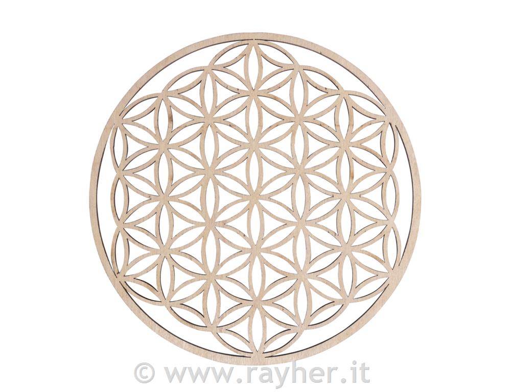 Lesena dekoracija "Flower of Life", 15cm