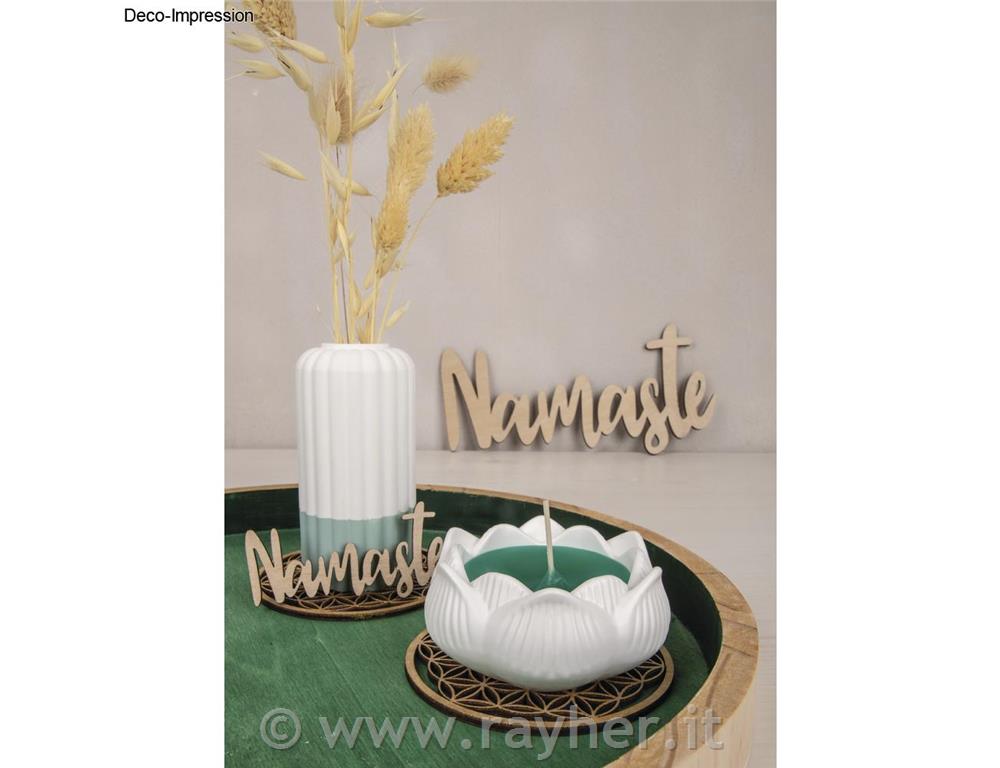 Scritta in legno "Namaste", 8x3,8 cm +25x12cm, set 3