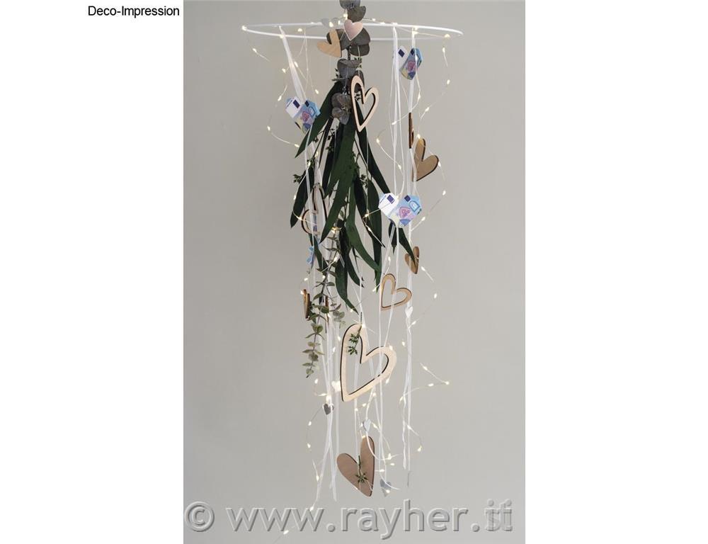 Leseni dekor Srca, 5-10cm, set 12