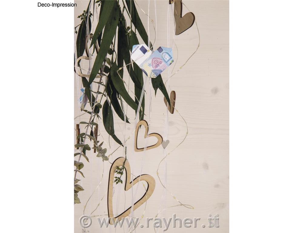 Leseni dekor Srca, 5-10cm, set 12