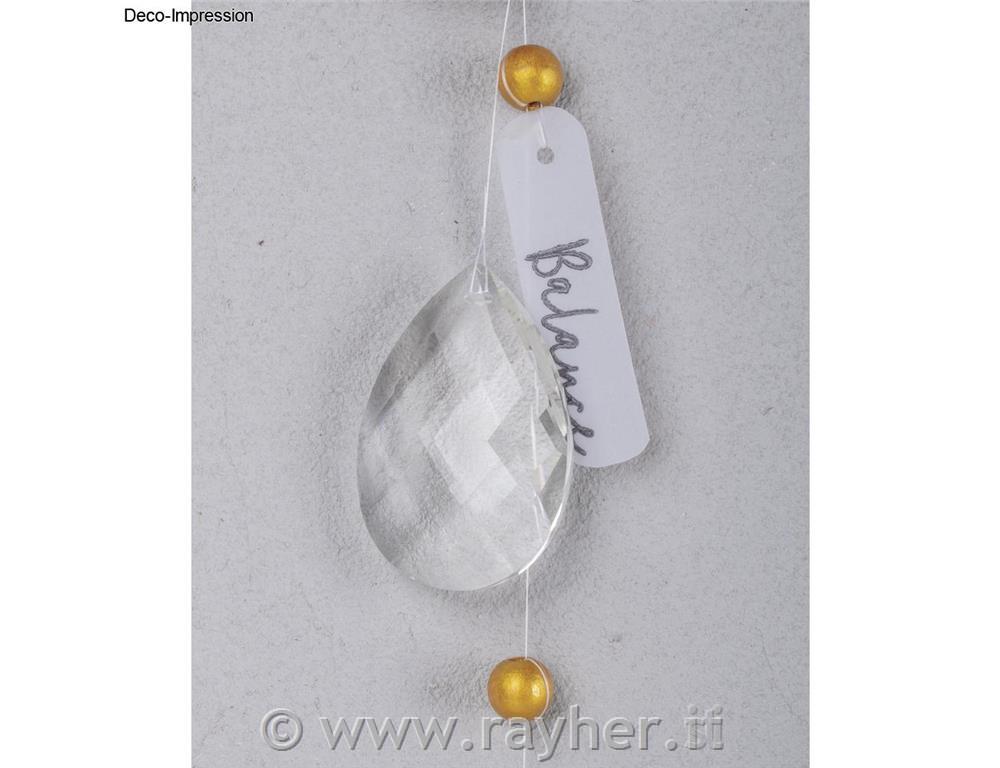 Suncatcher, 3.4x5+4.1x6.2cm, +nylon thread, box 2pcs