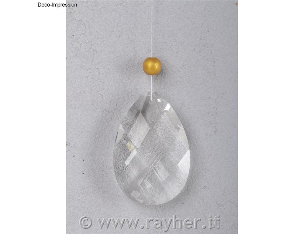 Suncatcher, 3.4x5+4.1x6.2cm, +nylon thread, box 2pcs