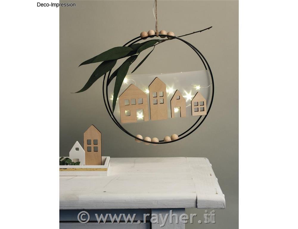 Decorazioni in legno Case 5,5-10 cm4 pezzi spessore 6 mm