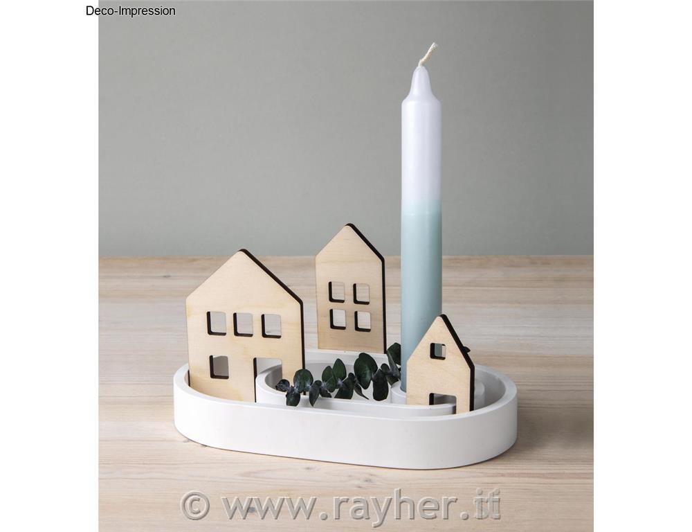 Decorazioni in legno Case 5,5-10 cm4 pezzi spessore 6 mm