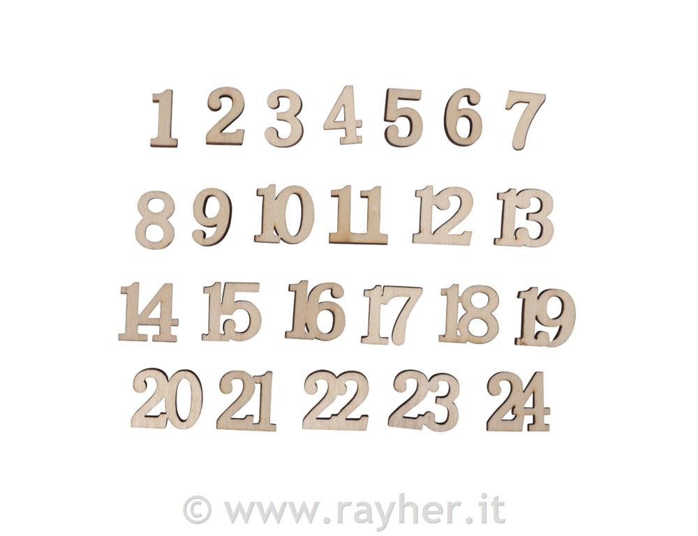 W. Advent calendar numbers 1-24