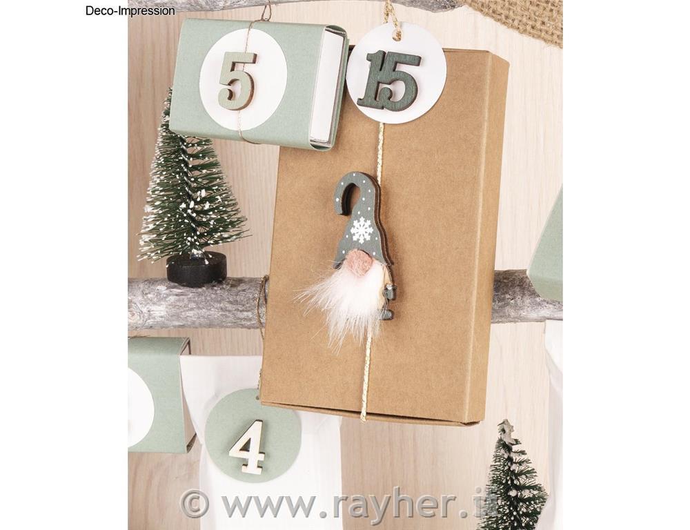 Leseni okraski Palčki 2,3x4,5 cm 6 kosov