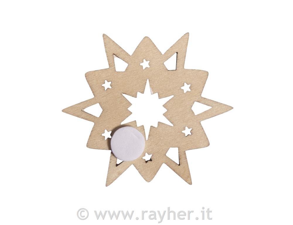 Wooden shapes Stars 1,2-4 cm 17 pc