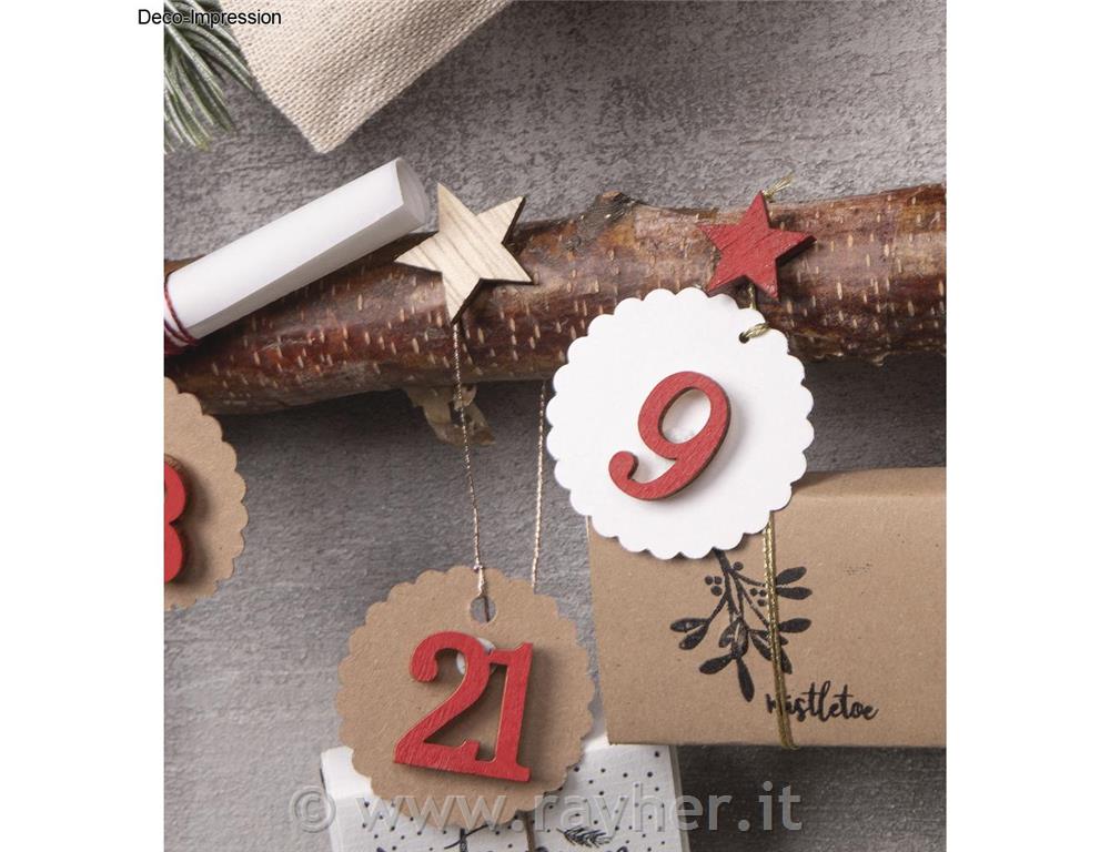 Wooden shapes Stars 1,2-4 cm 17 pc