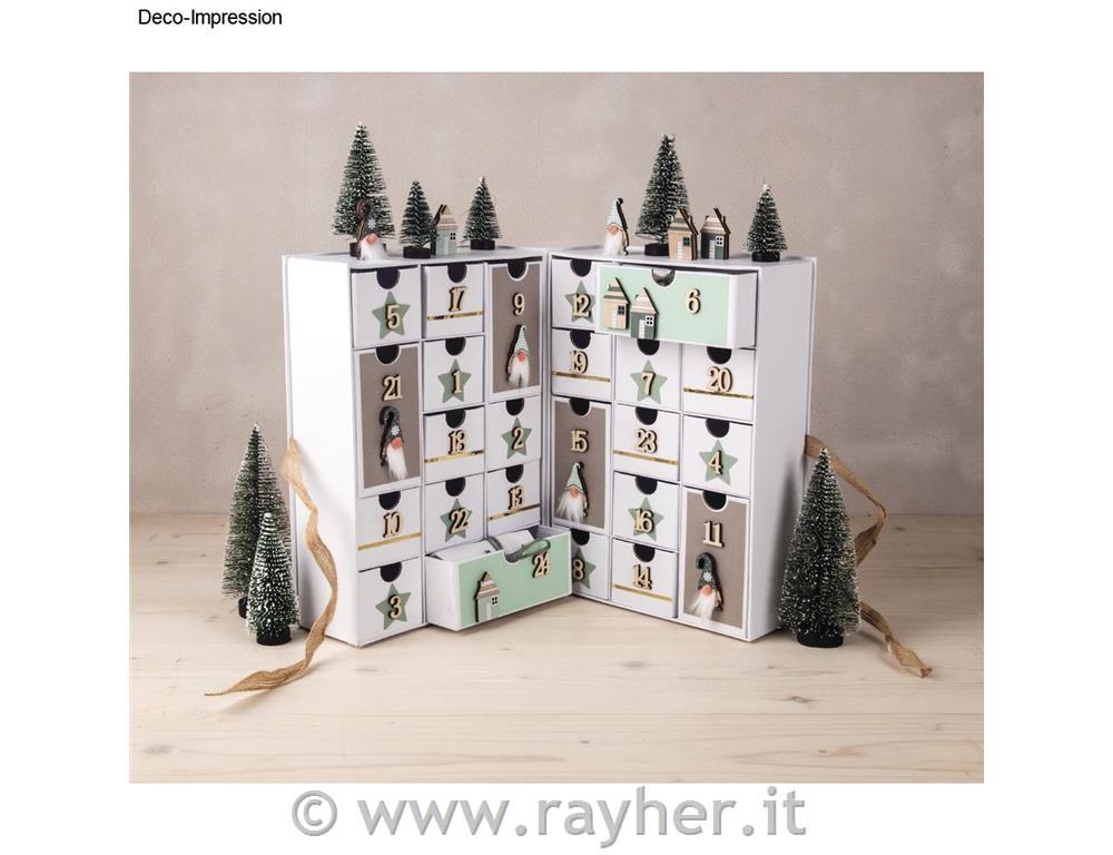 Leseni okraski Hišice 2,6x3,9 cm 12 kos