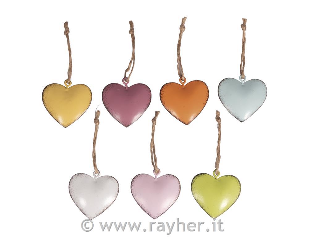 Metal Hearts 3,7 cm 7 pcs