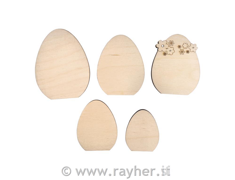 Leseno jajce 4,5-7,5 cm 5 kos