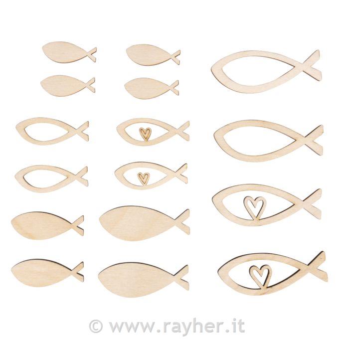 Wooden shapes Fishes