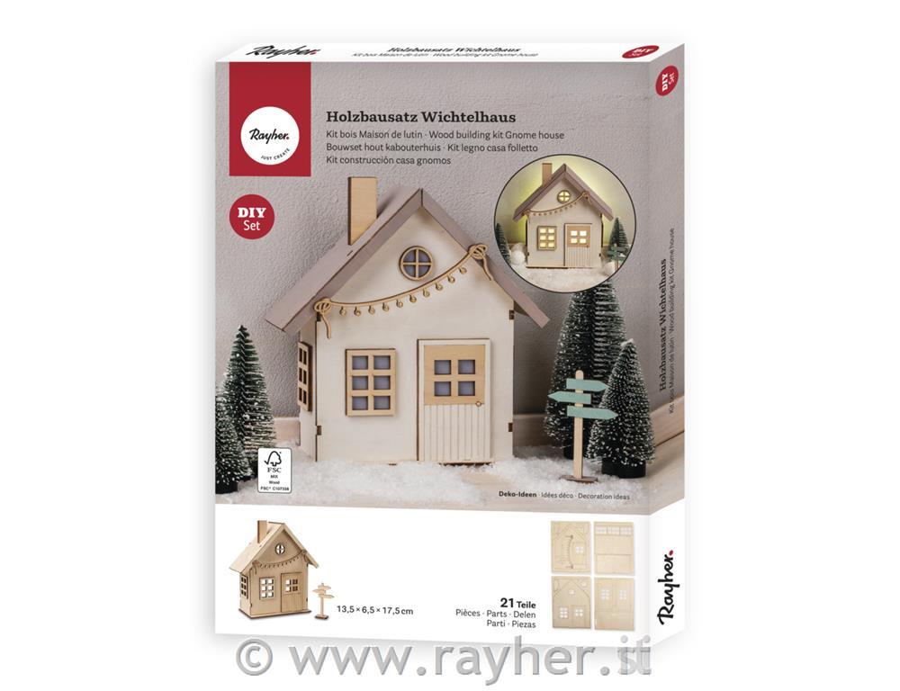 Set in legno per casetta degli gnomi,