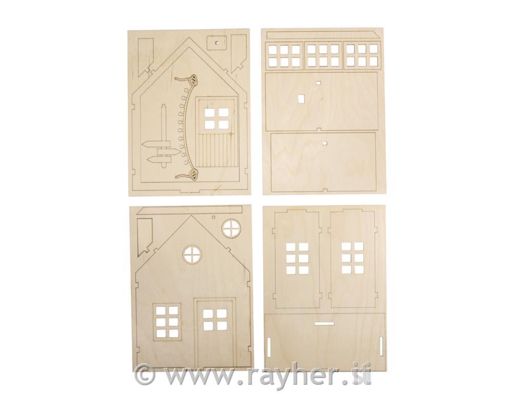 Set in legno per casetta degli gnomi,