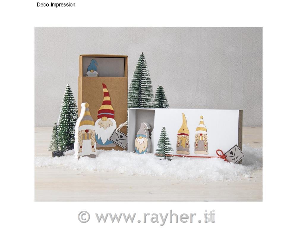 Decorazioni in legno Gnomi, 3,6-9 cm,set 18