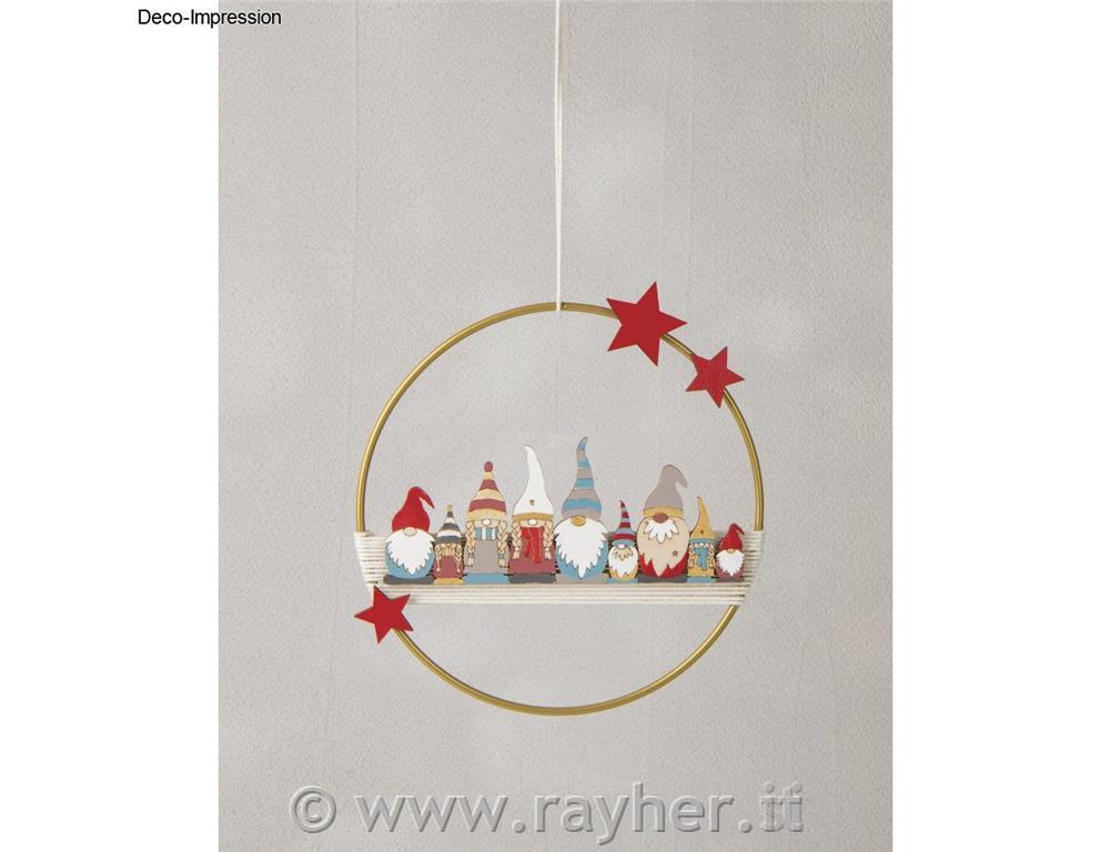 Leseni okras Palčki, set 2, 9.2x5.4 + 13.2x5.4cm