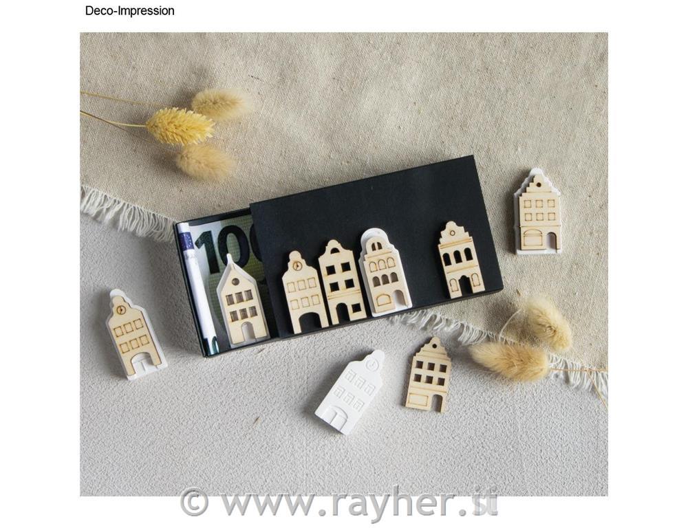 Wooden shapes Nordic, natural, 3.5-4.2cm, assorted, 12pcs