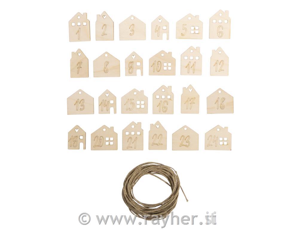 Adventne številke, hiške, 2.2-2.6cm