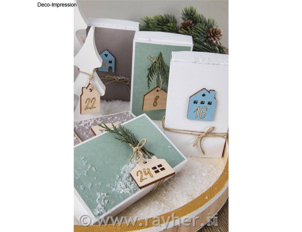 Adventne številke, hiške, 2.2-2.6cm