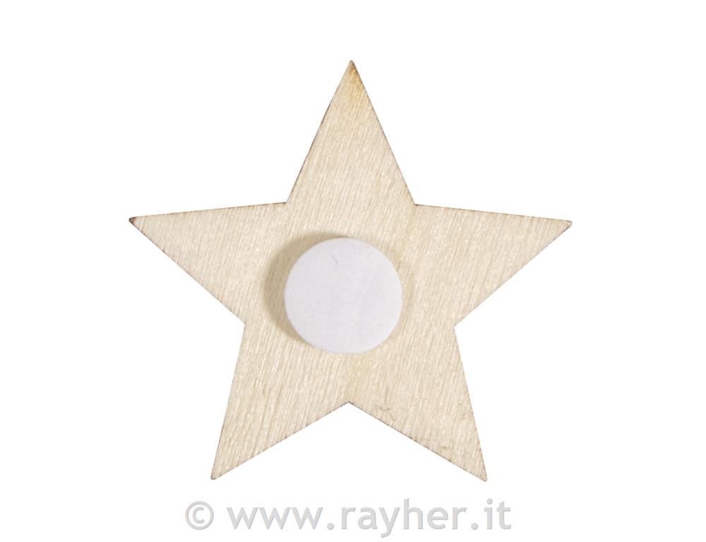 Decorazioni in legno, stelle, set 12