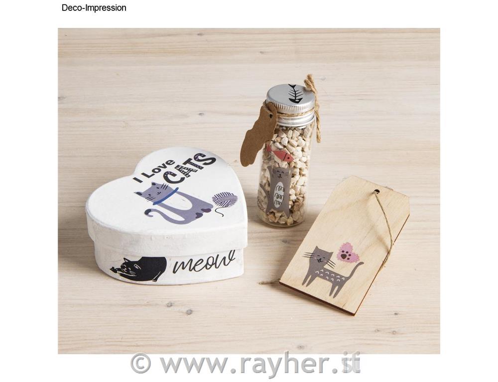 Transfer folija Flower Cat Home, 3 pole