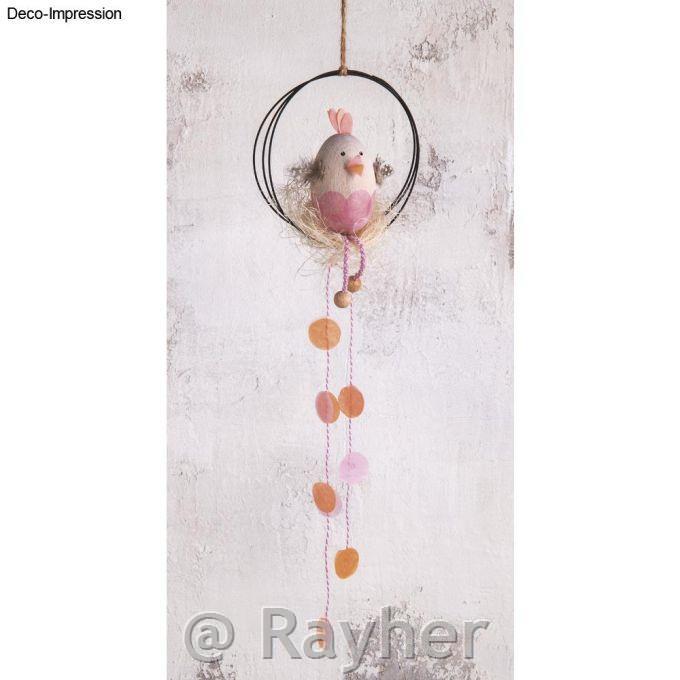 Anello di filo metallico, 10 cm, 3 capi,nero, dotato di cordino di iuta per app