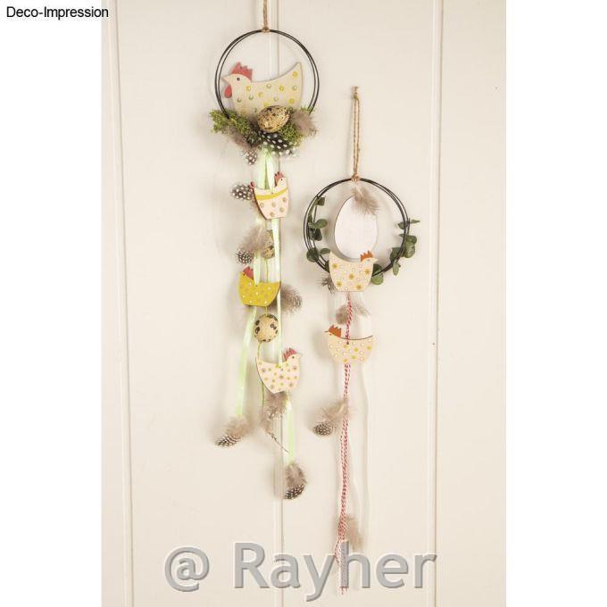 Anello di filo metallico, 10 cm, 3 capi,nero, dotato di cordino di iuta per app