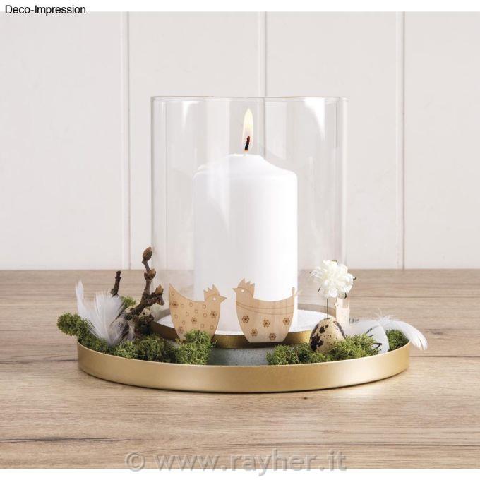 Legno impiallacciato Gallo + pollo5-8 cm, 1 mm di spessore, 8 pezzi