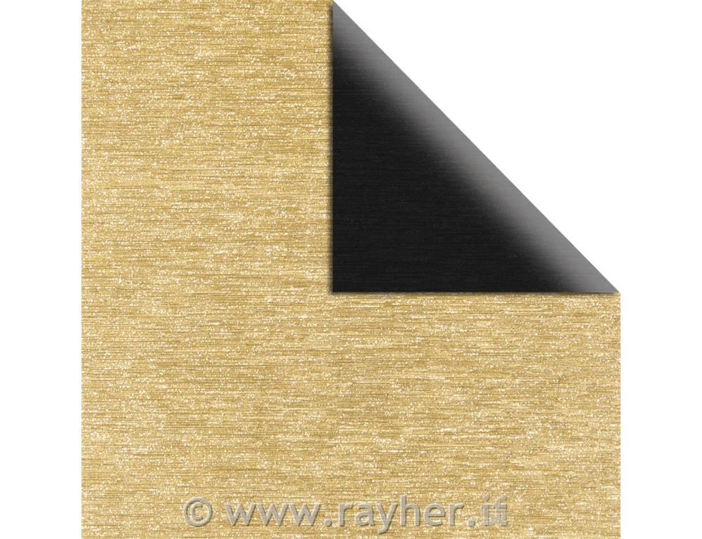 Scrap.-paper metallic effect, brushed, black/gold, 30.5x30.5cm, 250g/m2, 2-sided