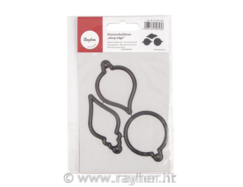 Rezalna šablona Rayher, Božični balončki, 3 kosi