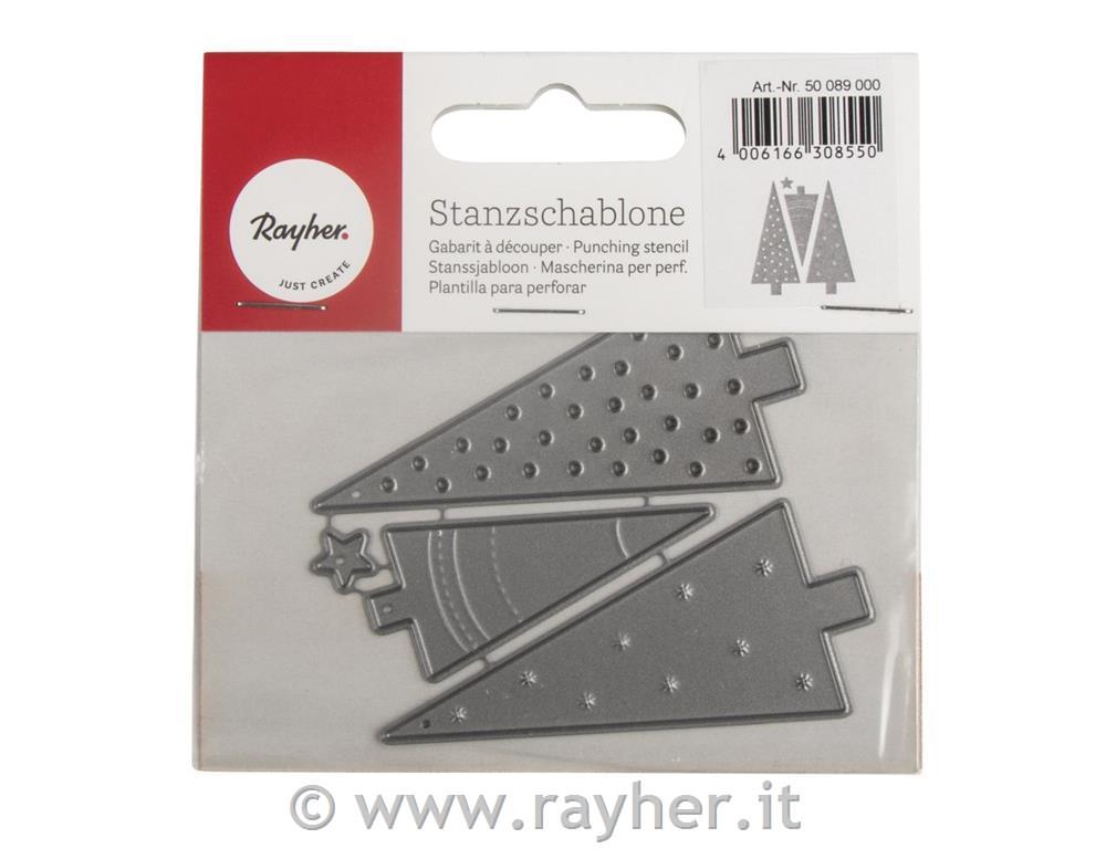 Set mascherine: Xmas Tree, 0,7x0,7cm-3x6,9cm, bus.blis. 4pz