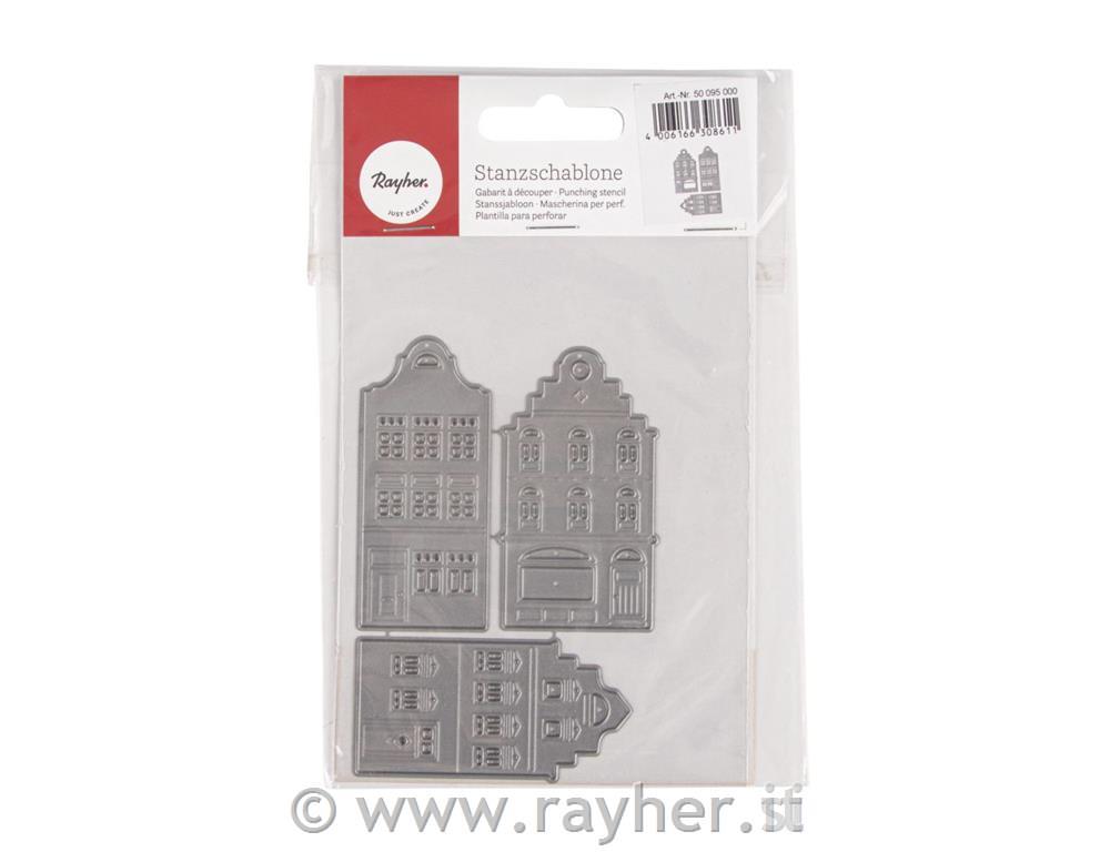 Set mascherine: House, 3,2x6,5cm-3,7x6,6cm, bus.blis. 3pz