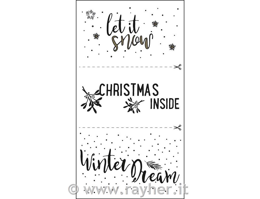 Motivi trasferibili "let it snow", 10x16cm, bus.blis. 2fogli