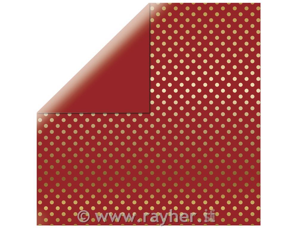 Scrapbooking papir Pike zlata folija 30,5x30,5cmkrem opečno