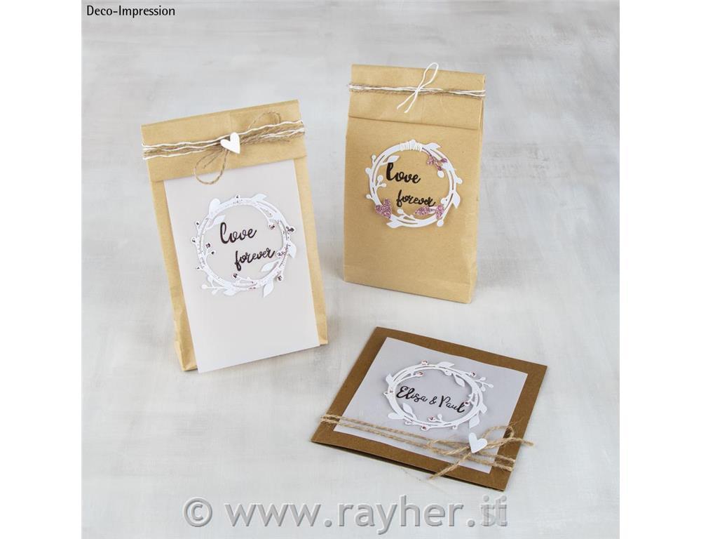 Punching template: Wreath with leavesapprox. o7.5cm, tab-bag 5pcs