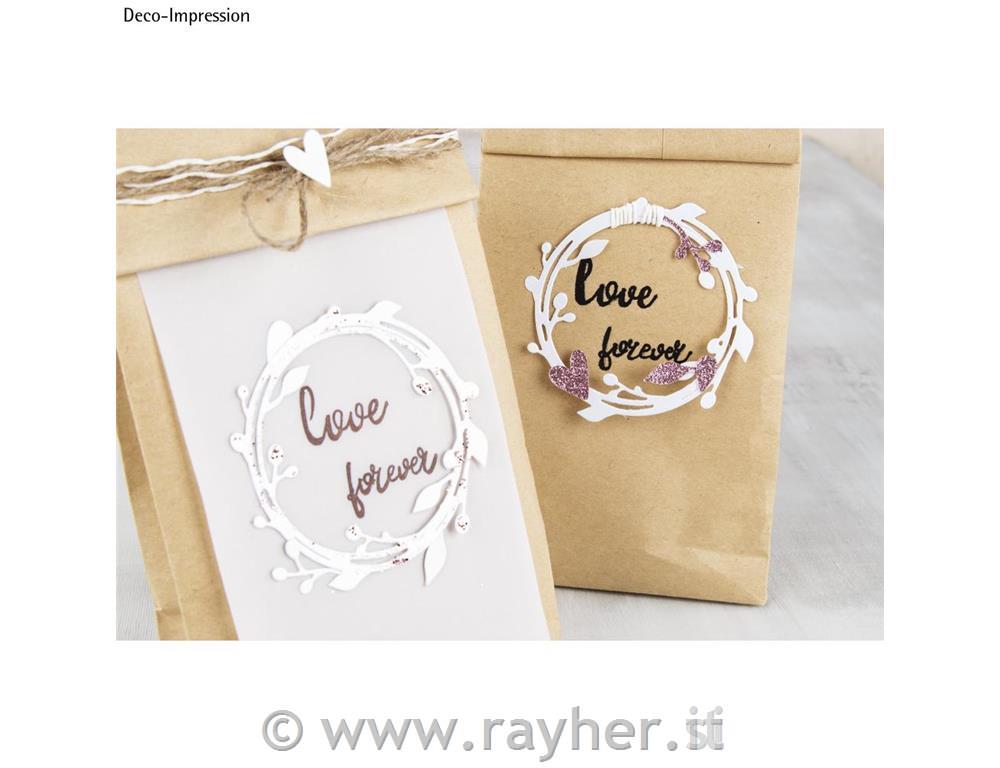 Punching template: Wreath with leavesapprox. o7.5cm, tab-bag 5pcs