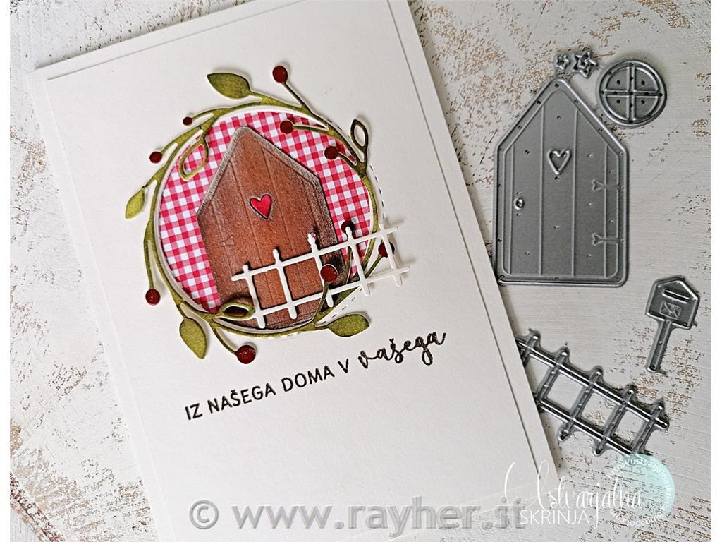 Punching template: Wreath with leavesapprox. o7.5cm, tab-bag 5pcs