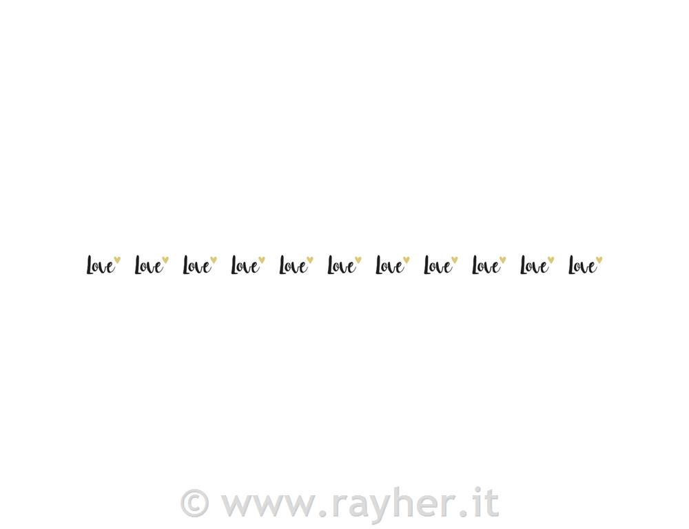 Washi Tape Love, 15mm, 10m