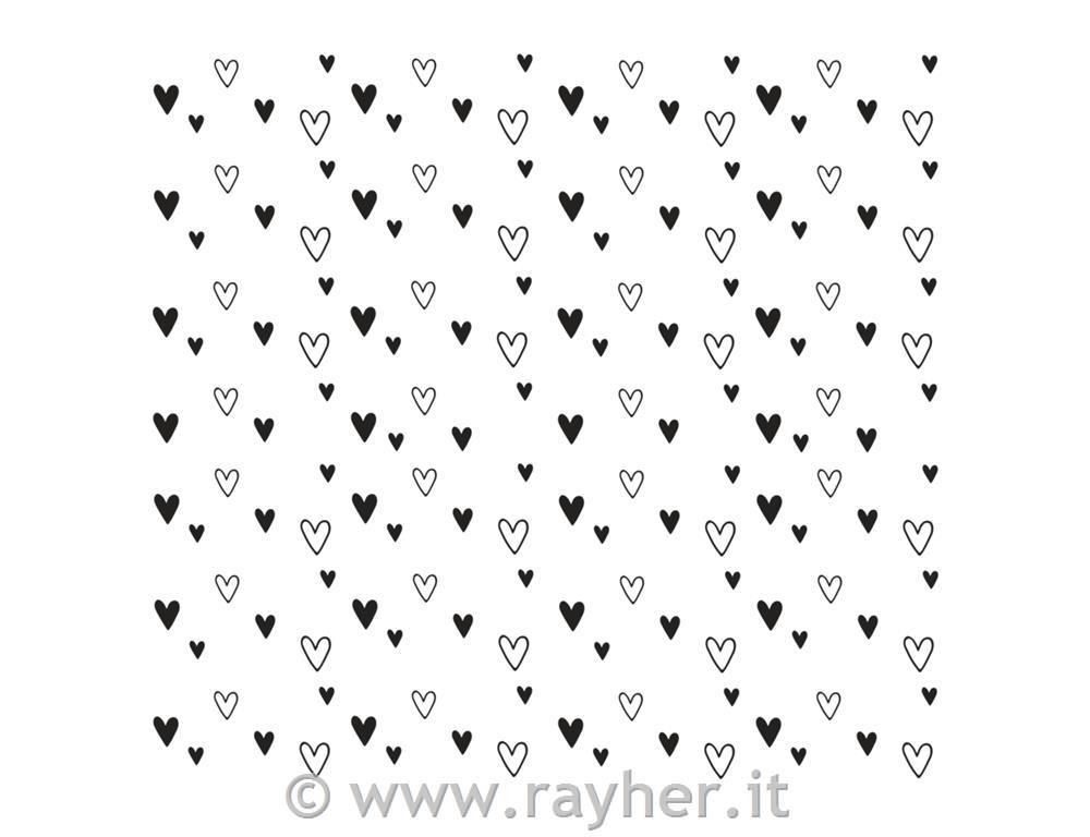 Timbri - sfondo: cuoricini, 102,5x97mm