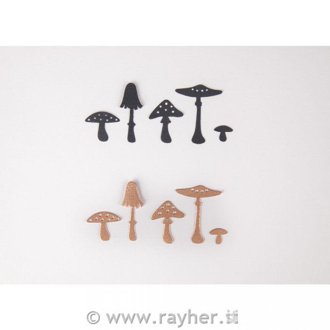 Rezalne šablone Gobice 9 delna 1,6-3,9 cm x 0,9-5,0 cm