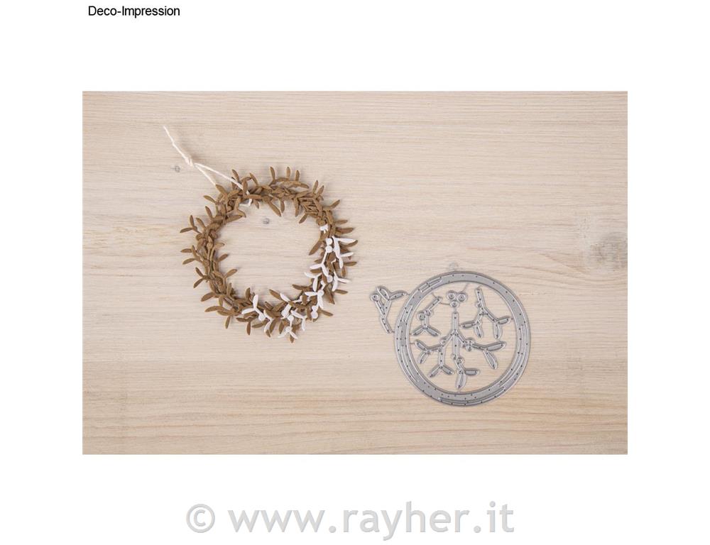 Fustella - Ghirlanda di vischio bianco