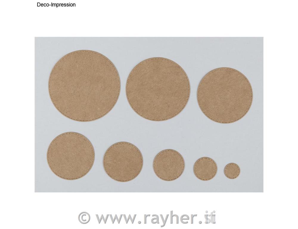 Punch template Circle, topstitch1.6-7.1cm, 8-part, tab-bag