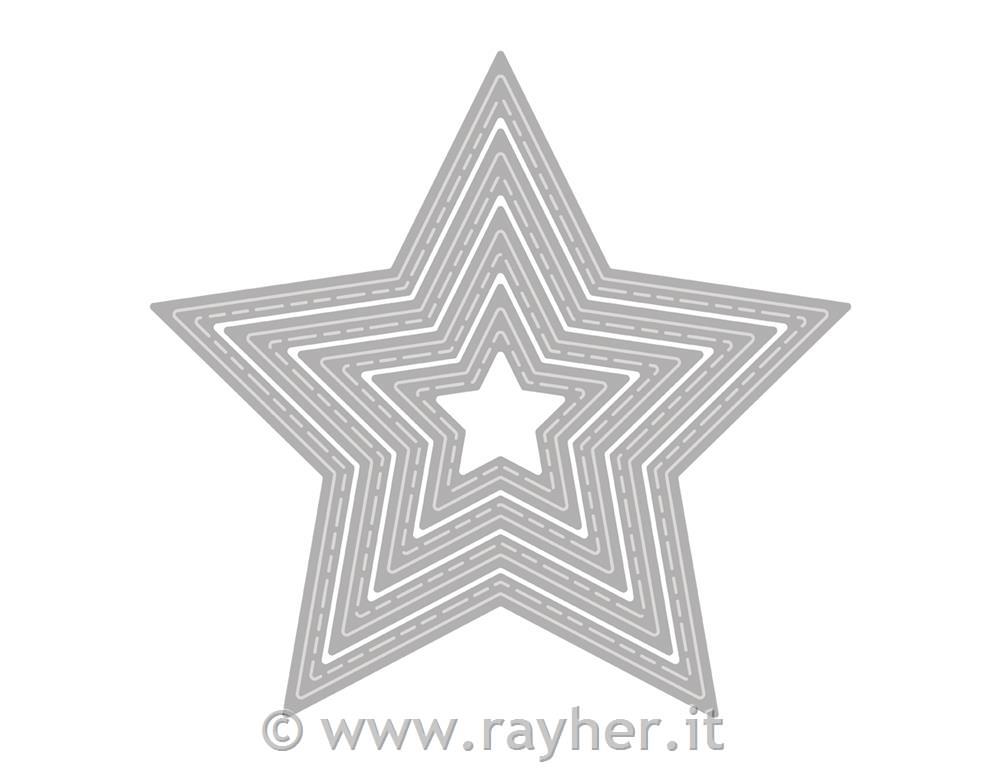 Rezalna šablona Zvezda; 2.4-7.4cm, 4 delni
