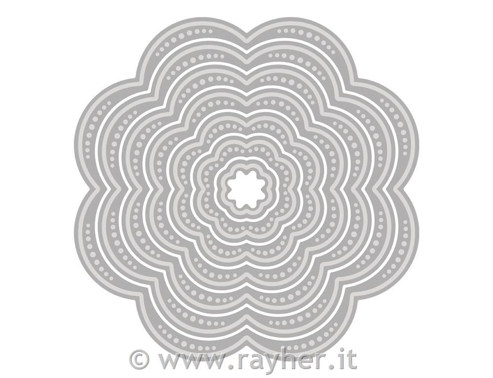 Rezalna šablona Cvet; 1.1-7.4cm, 7 delni